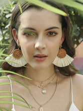 Bohemian Rattan Tassel Earrings